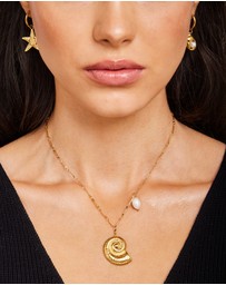 Zoe Olivia - Waterproof Freshwater Pearl and Shell Necklace