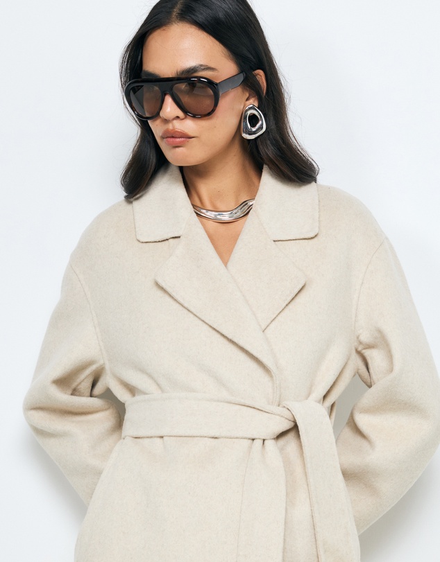 AERE - Chloe Double Faced Wool Blend Coat