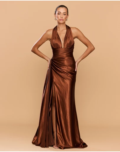 CATHERINE FERRARO - Zenia Halter Gown