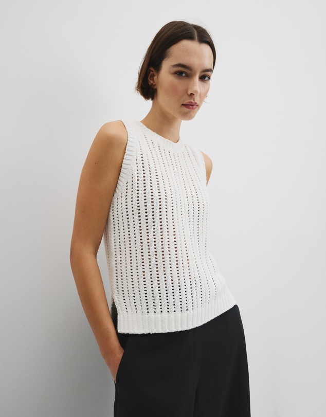 Country Road - Australian Good Earth Cotton Pointelle Knit Tank