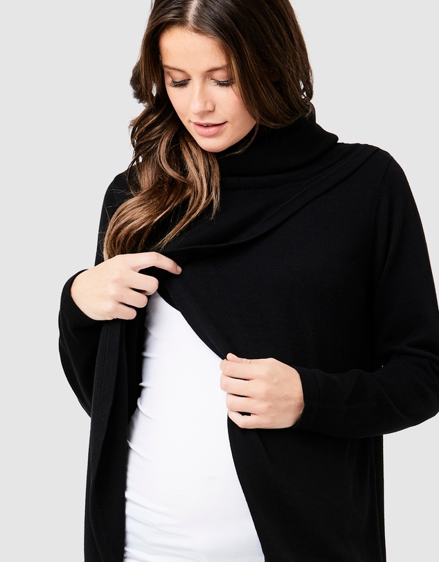 Ripe Maternity - Cowl Neck Nursing Knit