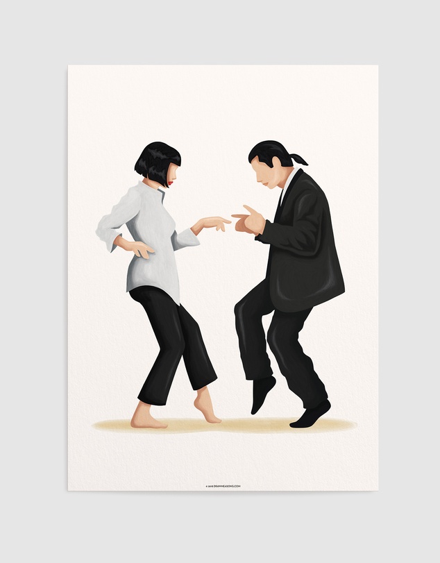 Olive et Oriel - Pulp Fiction Twist Dance I Art Print