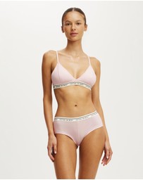 Cotton On Body - Branded Cotton Cross Over Bralette