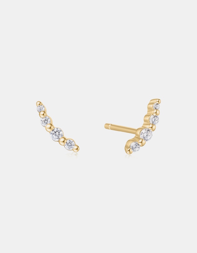 Ania Haie - Ania Haie Gold Bezel Beaded Stone Stud Earrings