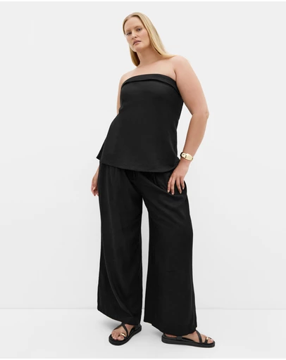 City Chic - Holly Strapless Linen Top