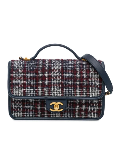 Pre-Loved by Azura Reborn - Pre-Loved Small Tweed School Memory Top Handle Flap