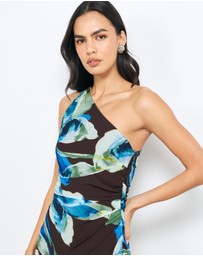 AERE - Zahra One Shoulder Midi Dress