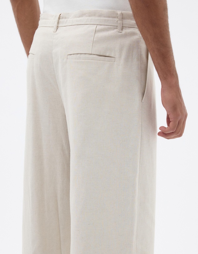 AERE - Linen Blend Tie Waist Relaxed Pants