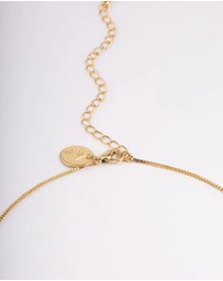 Lovisa - Gold Plated Diamante Cross Fine Chain Necklace