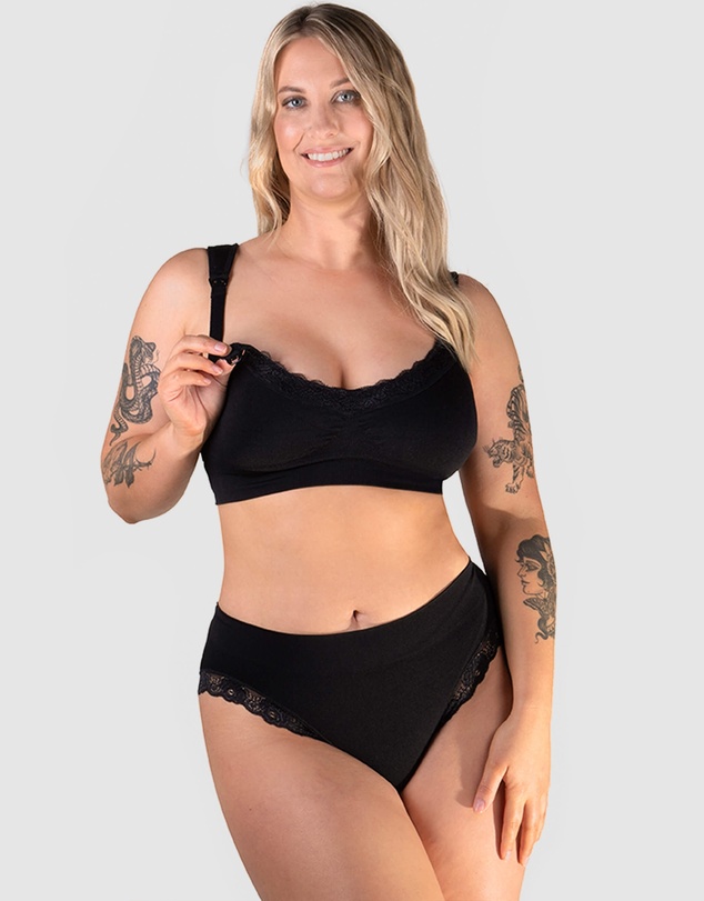 B Free Intimate Apparel - Cushion Padded Strap Wire Free Maternity & Nursing Bra﻿ (B-H) Cup