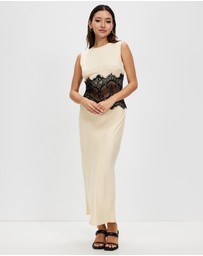 Third Form - Visions Lace Trim Tank Dress