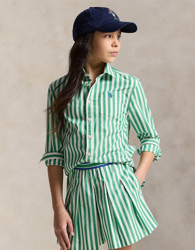 Polo Ralph Lauren - Striped Cotton Poplin Boxy Shirt - Teens
