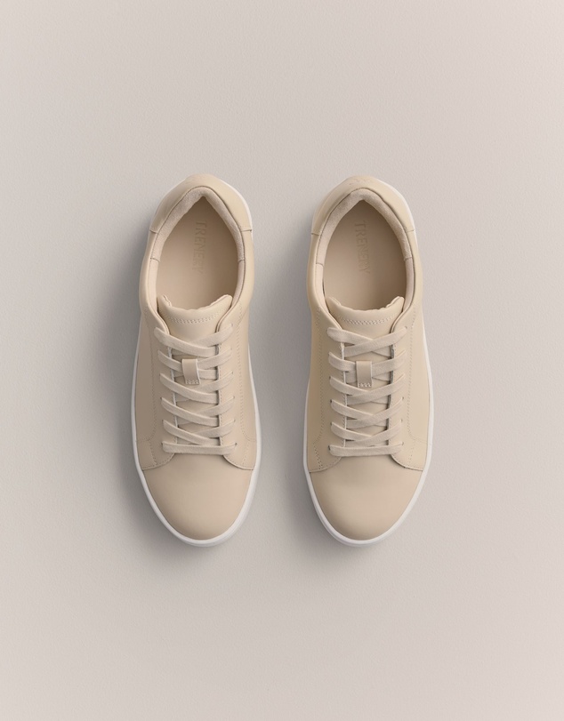 Trenery - Lyons Leather Sneaker in Beige