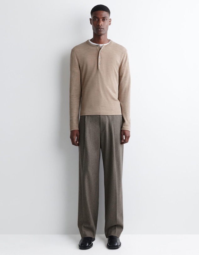 COS - Wool-Blend Henley Top