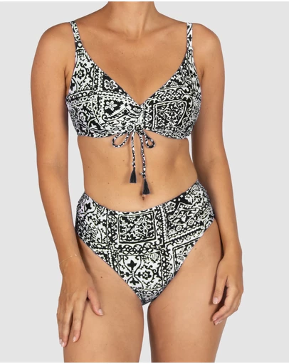 Baku Swimwear - Havana Ruched Side Mid Bikini Bottom