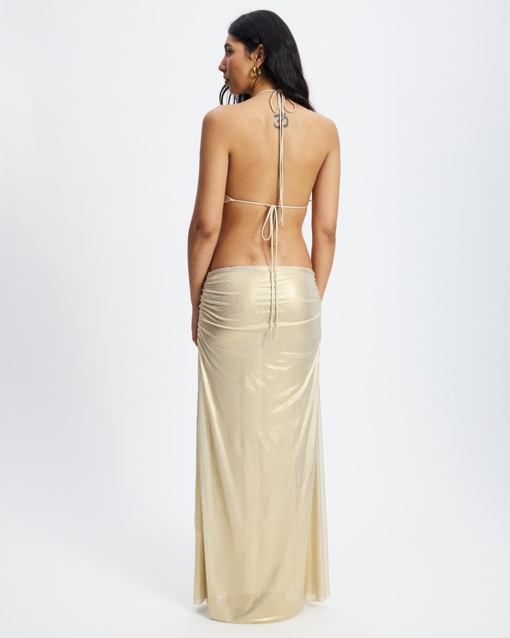 green emerald velvet dress Vida in Whiskey Maxi Dress | Jaded London main image 0