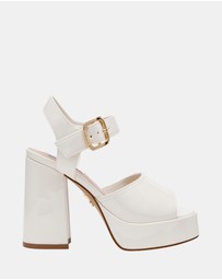 Steve Madden - Soho White Patent Heels