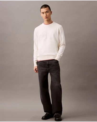 Calvin Klein Jeans - Smooth Cotton Monogram Logo Jumper