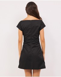 Calli - Lindez Gathered Mini Dress