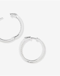Michael Hill - 30mm Cubic Zirconia Huggie Hoop Earrings in Sterling Silver