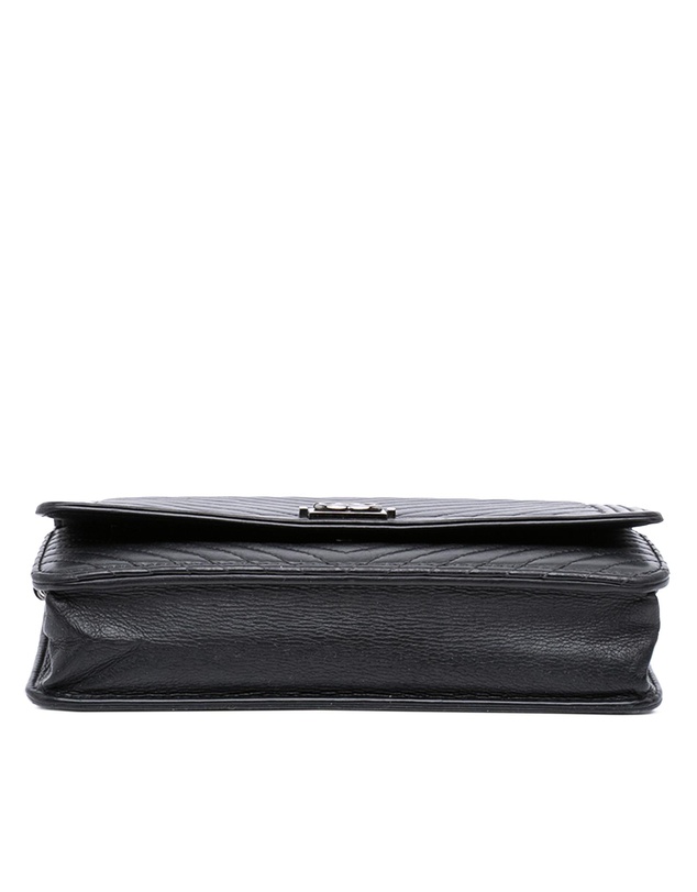 Pre-Loved by Azura Reborn - Pre-Loved Chevron Lambskin Boy Wallet on Chain