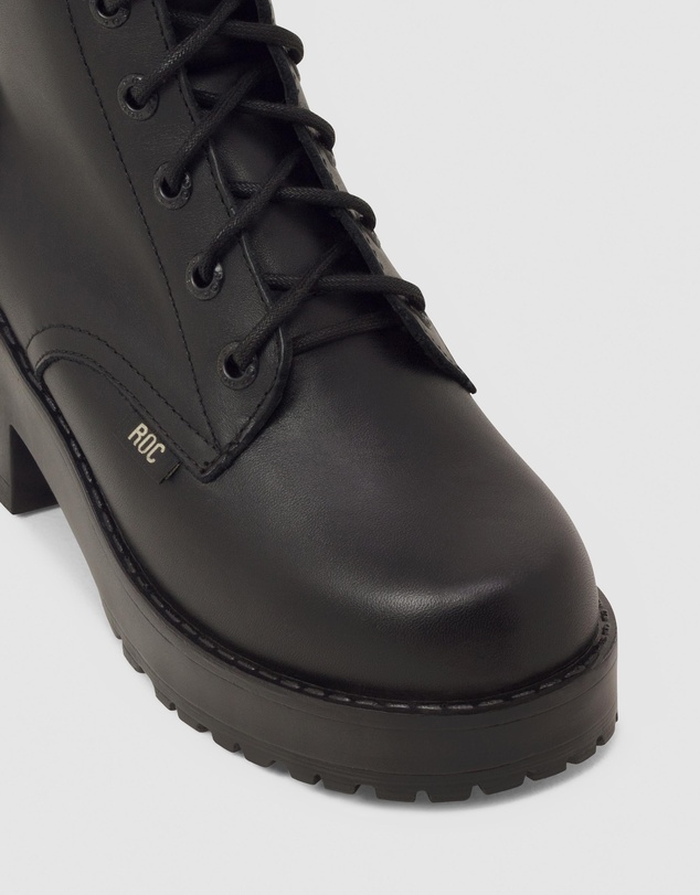 ROC Boots Australia - Chisel Leather Platform Ankle Boots