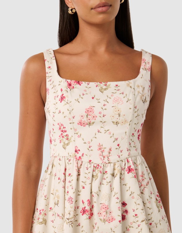 Forever New - Brielle Printed Lace Up Mini Dress