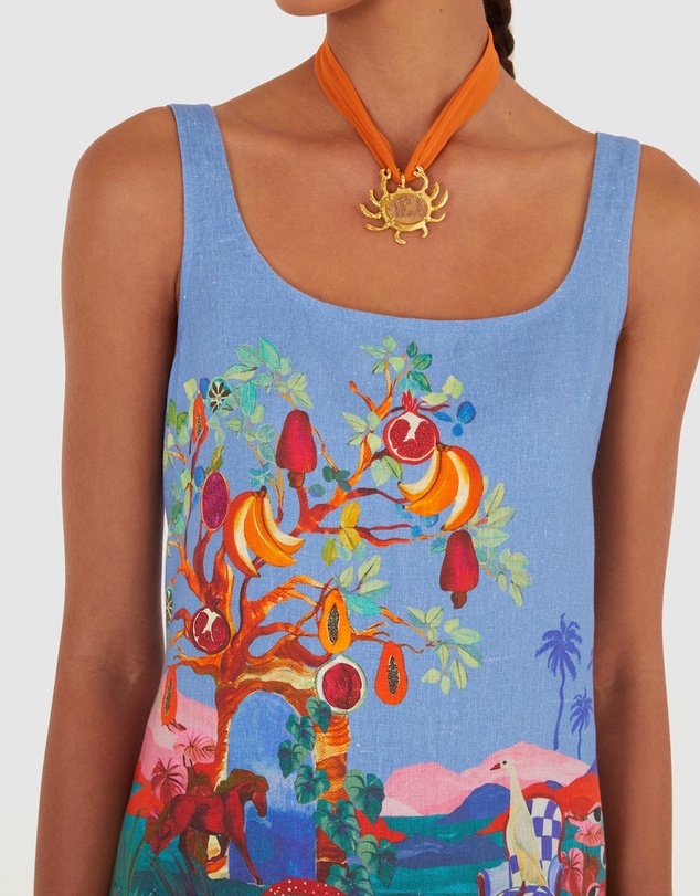 Farm Rio - Dream Landscape Multicolor Mini Dress