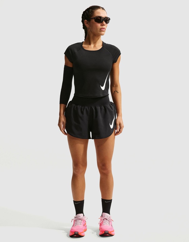 Nike - Tempo Flow Swoosh Dri-FIT Mid-Rise Brief-Lined Running Shorts