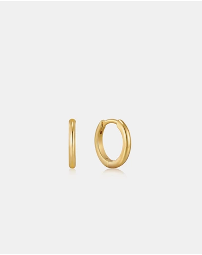 Ania Haie - Gold Smooth Huggie Hoop Earrings