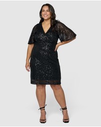 Pink Dusk by Curve Project - Tales from the Bar Sequin Mini Dress
