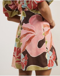 Atmos&Here - Kora Puff Sleeve Cotton Poplin Mini Dress