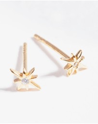 Lovisa - Gold Plated Sterling Silver Cubic Zirconia Starburst Earrings