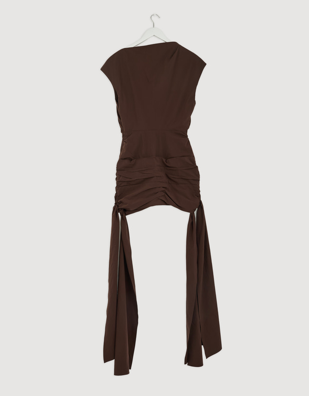 Revibe - Repaired Shona Joy Campbell Draped Tie Mini Dress - AU 8