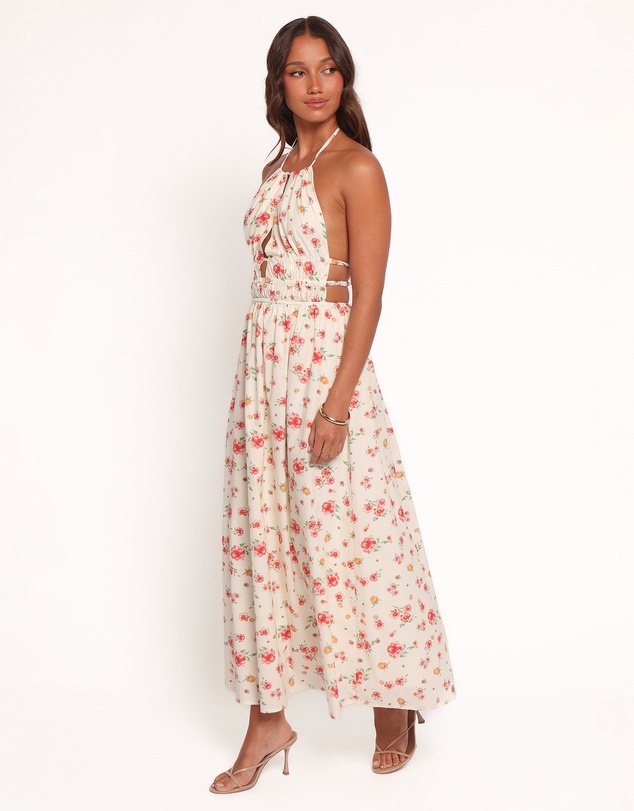 Petal & Pup - Wilder Halterneck Maxi Dress - Pink Floral