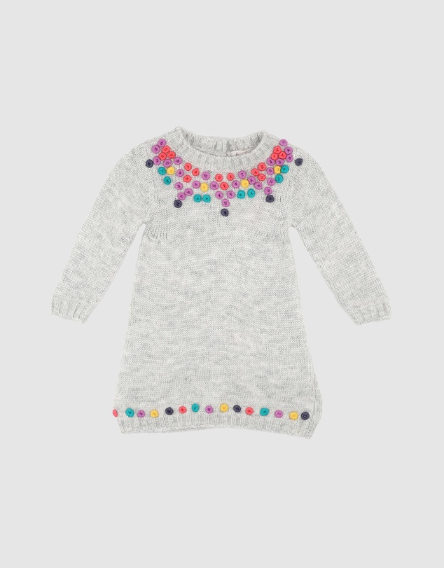 Fox & Finch - Winter Vacay Hand Emb. Knitted Dress - Babies