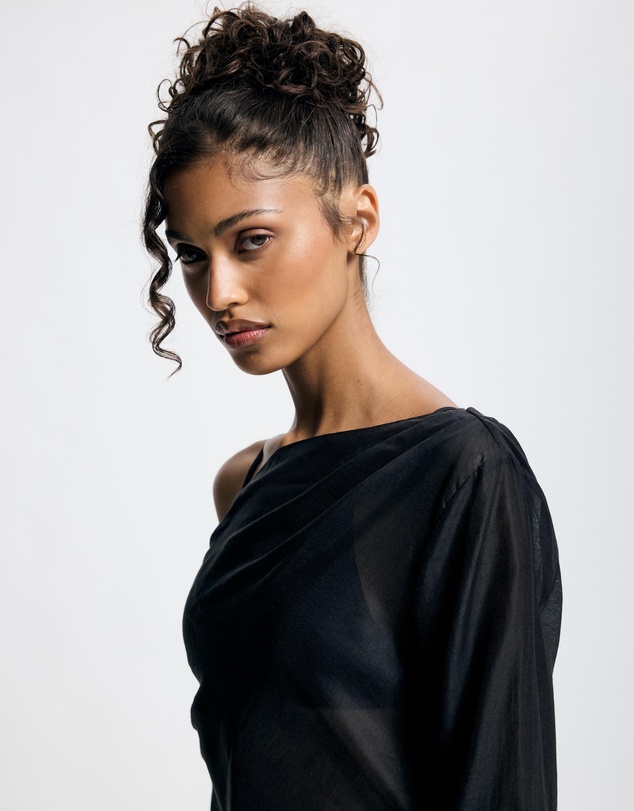 Lover - Layla LS Asymmetric Sheer Top