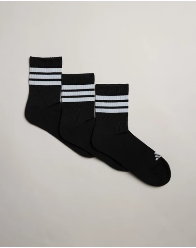 adidas Performance - 3-Pack Three Stripes Cushioned Sportswear Crew Socks - Kids