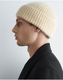 COS - Space-Dyed Brushed Wool-Blend Beanie