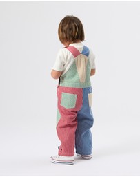 Goldie + Ace - Patchwork Stripe Blake Overalls - Babies-Kids