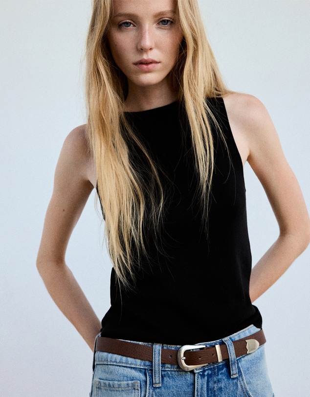 M.N.G - Fine Knit Boat Neck Top