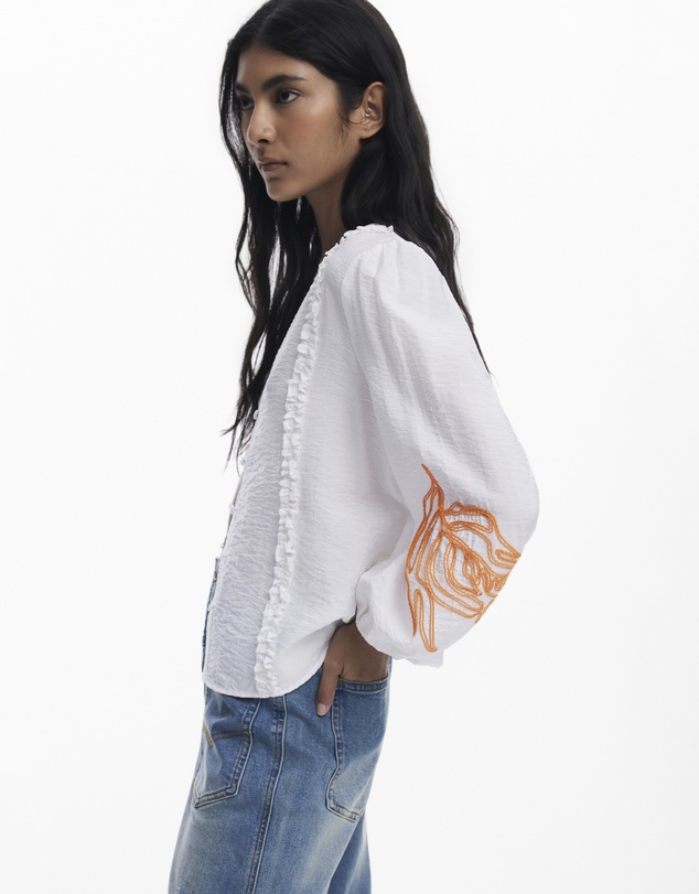 Desigual - Balloon Blouse With Leave