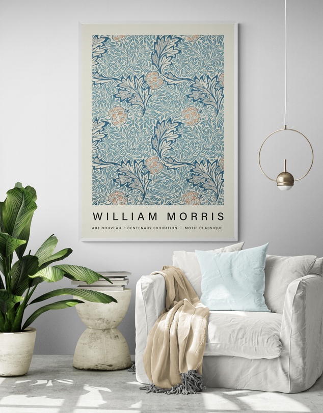 Inka Arthouse - Blue Flowers by William Morris Art Print