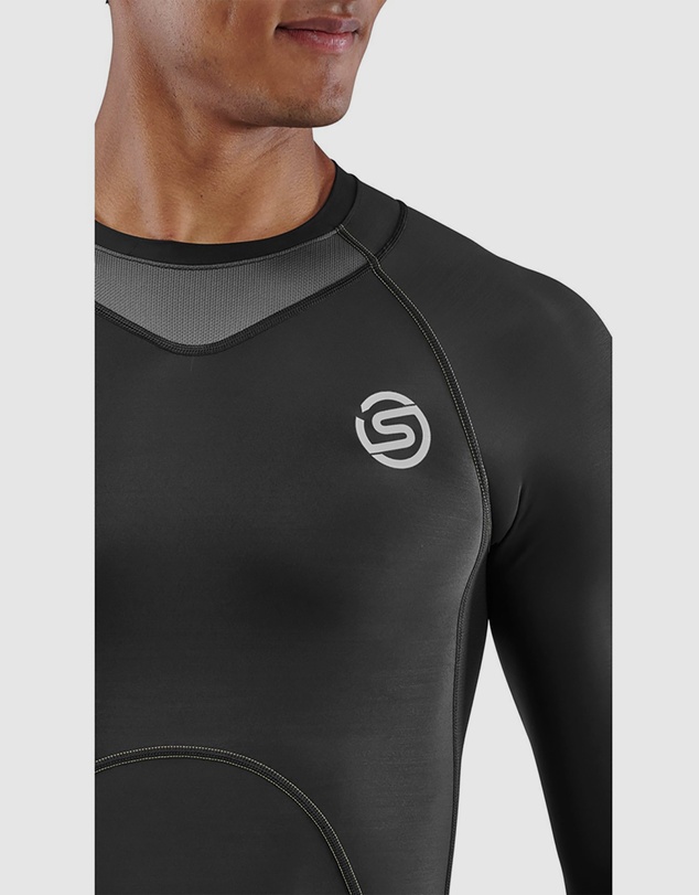 SKINS - SKINS Compression Men's Series-3 Running/Gym Long Sleeve Top Black