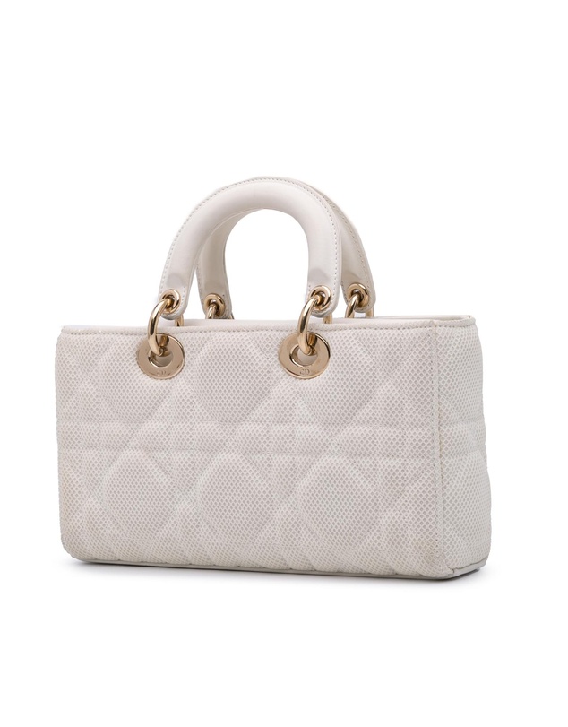 Pre-Loved by Azura Reborn - Pre-Loved dior Dior Caro Mini Bag Perforated Canvas