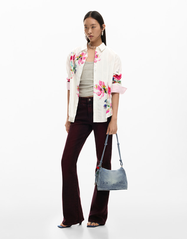 Desigual - Medium denim charms bag