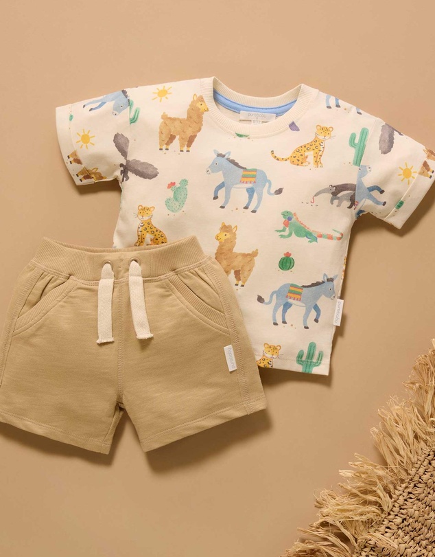 Purebaby - Animal Fiesta Relaxed Tee -Kids-Babies