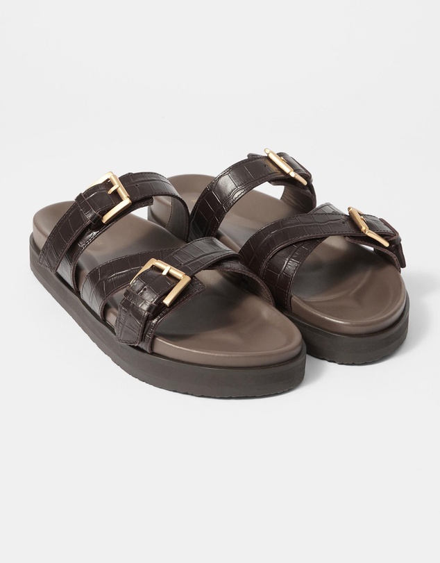 & Other Stories - Cross-Strap Leather Sandals
