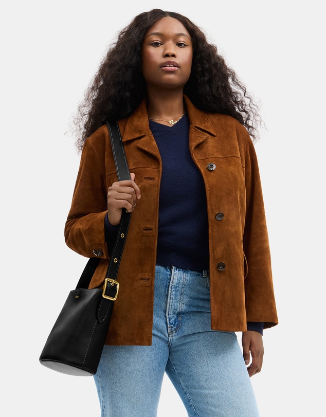 Coach - Natural Grain Leather Bleecker Bucket Bag 21