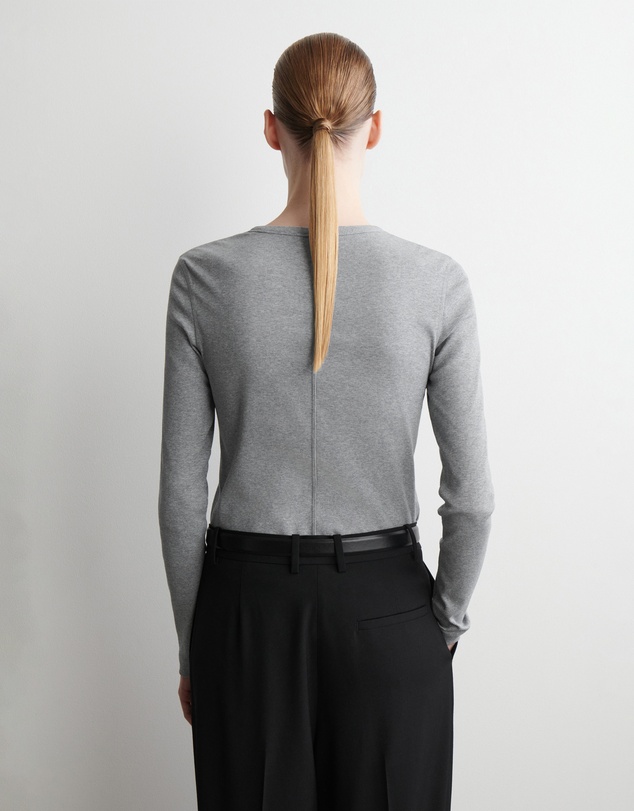 COS - Ribbed Jersey Long-Sleeved Top